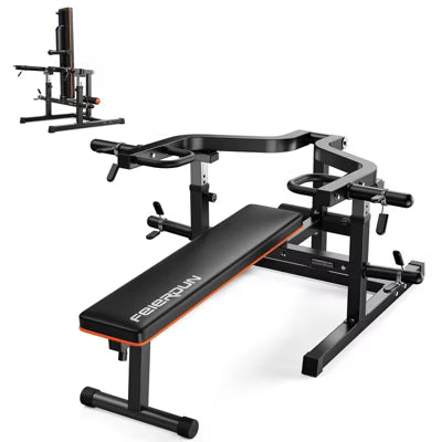 FEIERDUN 3-Grip U-Handles Chest Press Machine, 1250LBS Heavy-Duty Bench Press with Independent Converging Arms