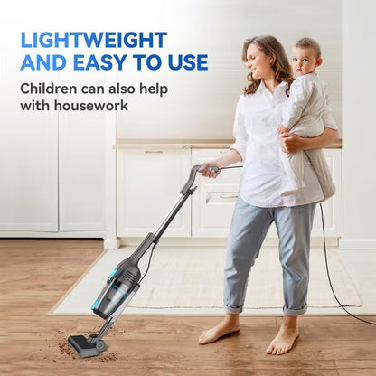 INSE R6 Corded Vacuum Cleaner, 15KPa Powerful Suction with 600W Ultra-Lightweight, Bagless Upright Vacuum for Hard Floor Carpet Pet Hair Car Cleaning