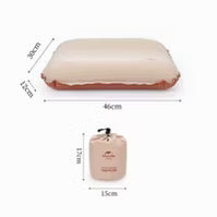 Naturehike Inflatable Camping Pillow - Portable 3D Comfortable Silent Sponge Pillow - Perfect for Camping and Travel (Khaki)