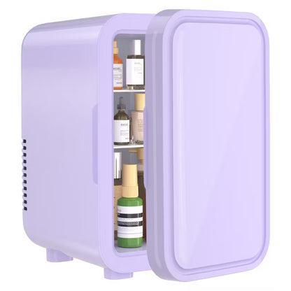 YASHE Mini Fridge, 6 Liter/8 Can 110V AC/DC Portable Thermoelectric Cooler Refrigerators for Bedroom, Skincare, Beverage, Office, Dorm Room and Car