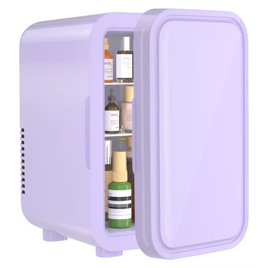 YASHE Mini Fridge, 6 Liter/8 Can 110V AC/DC Portable Thermoelectric Cooler Refrigerators for Bedroom, Skincare, Beverage, Office, Dorm Room and Car