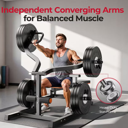 FEIERDUN 3-Grip U-Handles Chest Press Machine, 1250LBS Heavy-Duty Bench Press with Independent Converging Arms