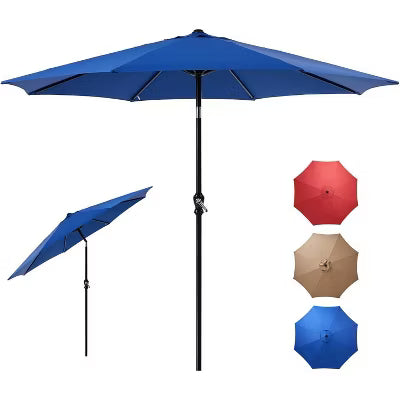 MyDepot 9FT Patio Umbrella - Crank & Tilt, Waterproof Canopy & 8 Ribs
