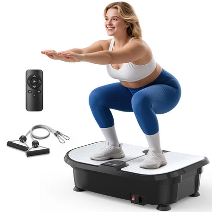 FLYBIRD Upgraded Pro Black Vibration Plate Exercise Machine, Perfect Valentine's Day Gift, 400 LBS Capacity for Lymphatic Drainage