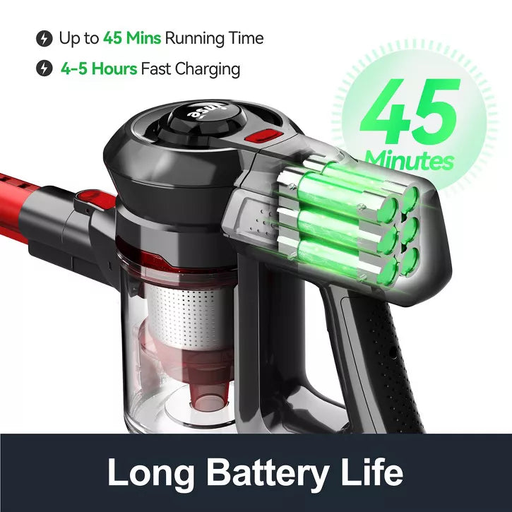 INSE N650 Cordless Vacuum Cleaner 12Kpa 160W Rechargeable Stick Vacuum super lightweight Rechargeable Vacuum Cleaner Up to 45 Mins Runtime