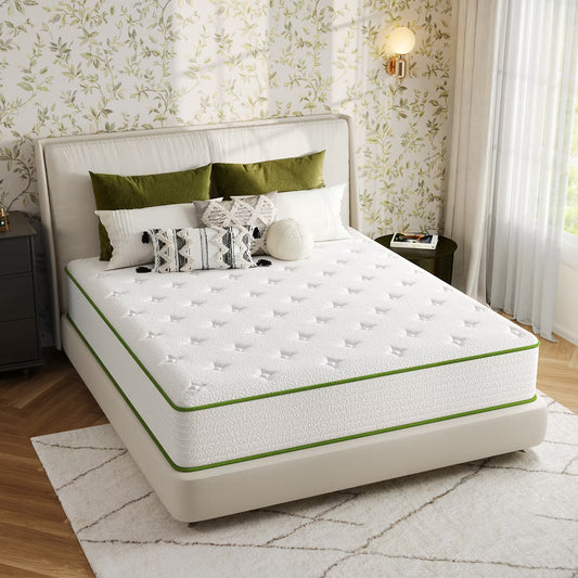 Swedrea Hybrid Mattress Medium Anti Static Cooling Gel Memory Foam Antisensitivity in White