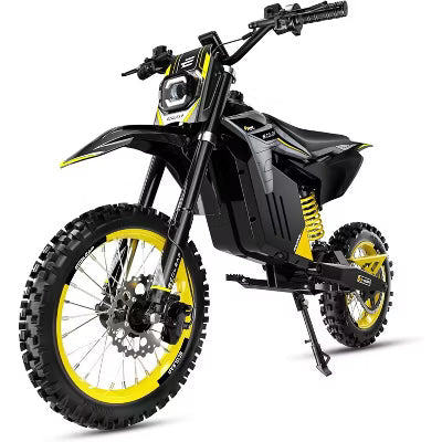ECOLEAP 3500W Peak Electric Dirt Bike for Teens & Adults, 37MPH Off-Road E-Bike with 48V 21Ah Battery, Up to 55 Miles, 400LBS, 13+, Yellow