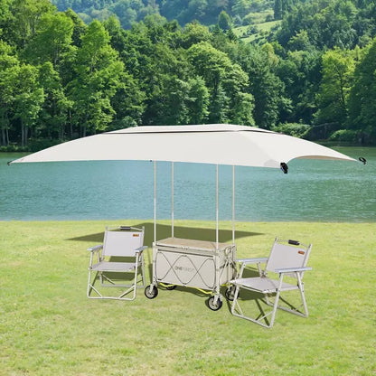 LIKEPAY Aluminnum Collapsble Foldable Utility Cart With Waterproof Canopy for Camping and Outdoor Activities