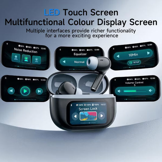 VEATOOL G01 Wireless Earbuds with Smart Touch Control, ANC+ENC Noise Cancellation, 40H Stereo Deep Bass