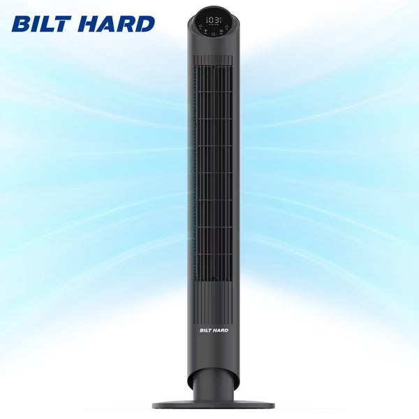 BILT HARD 40-Inch Tower Fan, 28dB Quiet Oscillating Floor Fan with 3 Speeds, 4 Modes & 12H Timer for Bedroom, Office, Living Room Cooling, Black