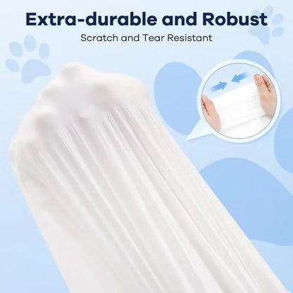 Curimge Cat Litter Bags 60 Pack Durable Drawstring Liners Heavy Duty Replacement for M4 Self Cleaning Litter Box.