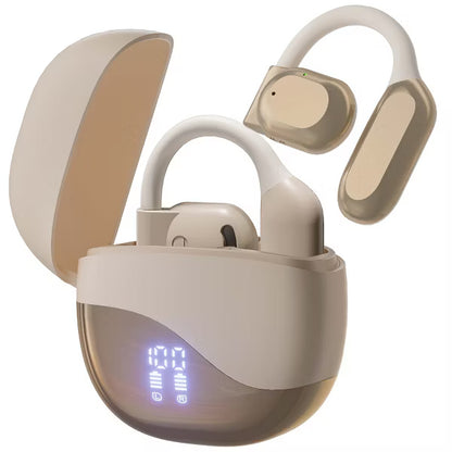 VEATOOL Wireless Earbuds Open Ear Headphone Sport, Bluetooth 5.4 Earbud, 50Hrs Earphone with Earhook, Noise Cancelling Mic