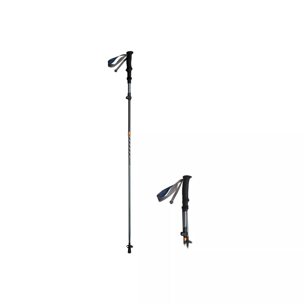Naturehike 1pc Carbon Fiber Trekking Poles,Ultralight Foldable Hiking Poles,Adjustable 115-135cm,EVA Grip,Tungsten Tip,Hiking&Mountaineering Gear,Gray