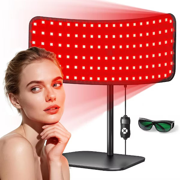 Morfone 660nm + 850nm + 940nm NIR Light Therapy Lamp with 5 brightness settings and a timer function