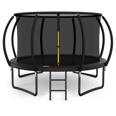 Outdoor Trampoline with Enclosure Net and Ladder for Kids and Adults