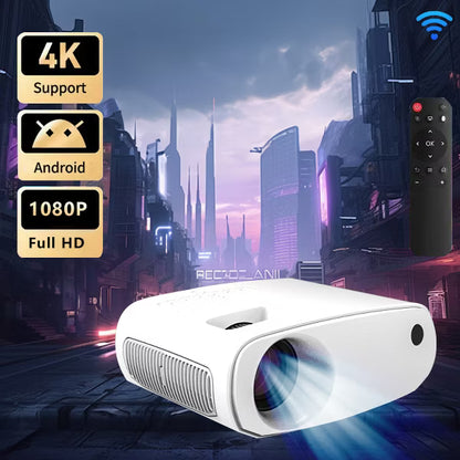 Mini Projector 1080P HD, 2024 Upgraded Portable Projector with Tripod, Home Movie Projector Compatible with iOS/Android/Windows/TV Stick/USB
