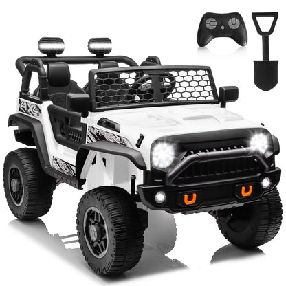 JOYRACER 24V 4WD 4-Wheeler Ride-On Truck Toys, 2-Seater Kids Electric Car w/ Remote, 7AH Battery, Spring Suspension, Bluetooth, Gift for Boys & Girls