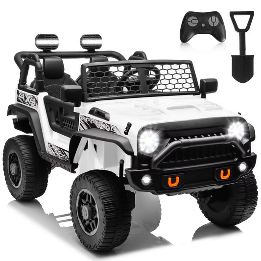 JOYRACER 24V 4WD 4-Wheeler Ride-On Truck Toys, 2-Seater Kids Electric Car w/ Remote, 7AH Battery, Spring Suspension, Bluetooth, Gift for Boys & Girls