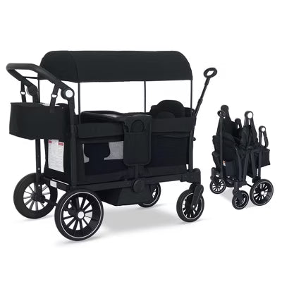 TODECARE Stroller Wagon All-Terrain Baby Stroller for 2 Kids with Canopy and Adjustable Handle