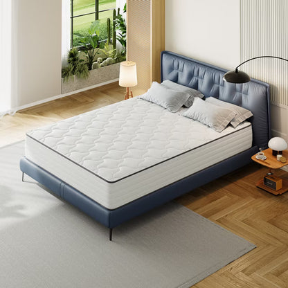 Swedrea Hybrid Mattress Medium Cooling Memory Foam Bed-in-a-Box White