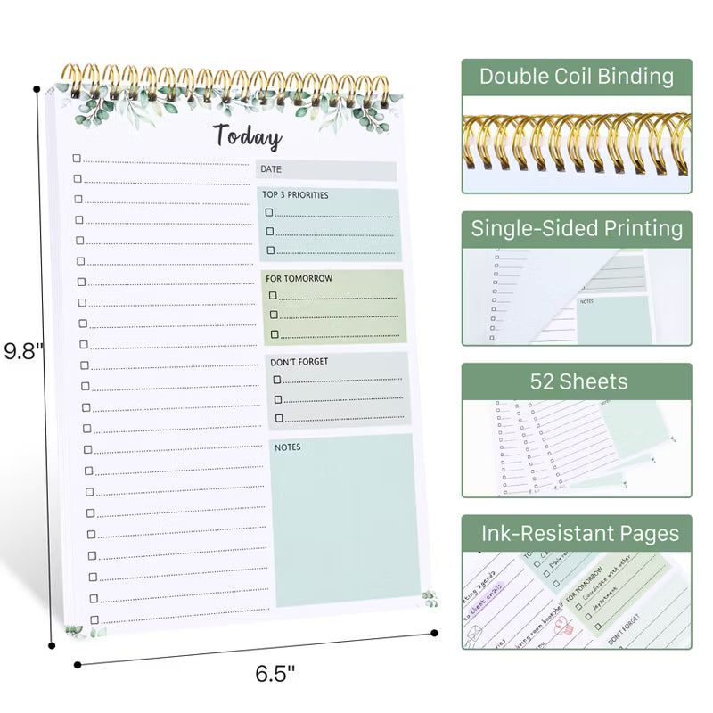Belatt To Do List Notepad - To Do List Notebook for Work with 52 Sheets, Undated Daily Planner Perfect for Enhanced Productivity and Goal Achievement