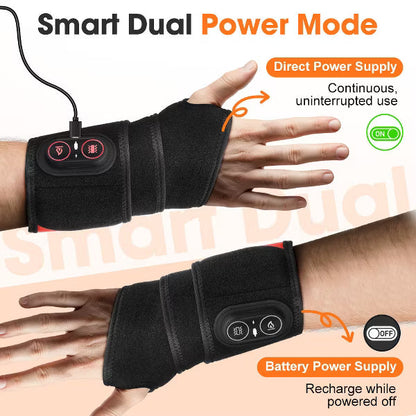 Morfone 36LED 660nm+850nm Red Light Therapy Wrist Wrap Cordless Heated Wrist Massager