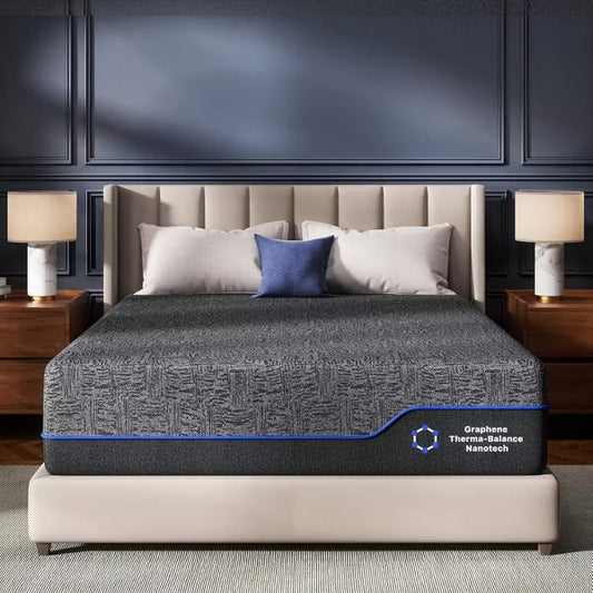 ELJGET Queen Mattress, 10" Memory Foam Mattress in a Box, Cooling Gel & Bamboo Charcoal Infused Bed, Graphene Fabric Cover, 60"*80"