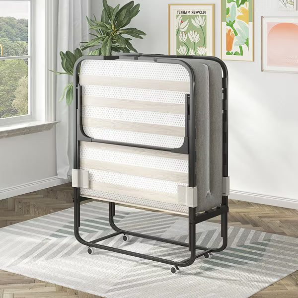 Mjkone Twin Size Modern Folding Bed With Mattress Included