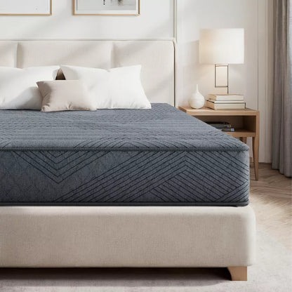 Swedrea Hybrid Mattress Anti Static Firm Cooling Breathable Gel Memory Foam, CertiPUR-US, OEKO-TEX Certified Foam, Gray