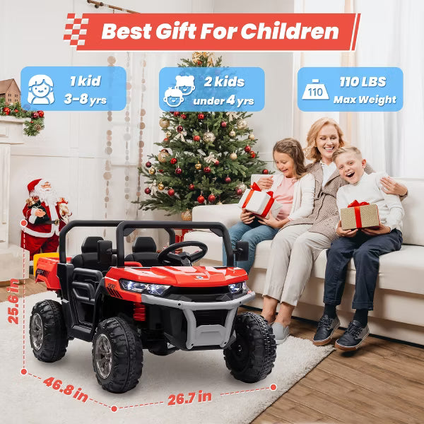JOYRACER 24V Kids Ride on UTV with Remote Control, 2 Seater 2x200W Ride on Dump Truck For Big Kids