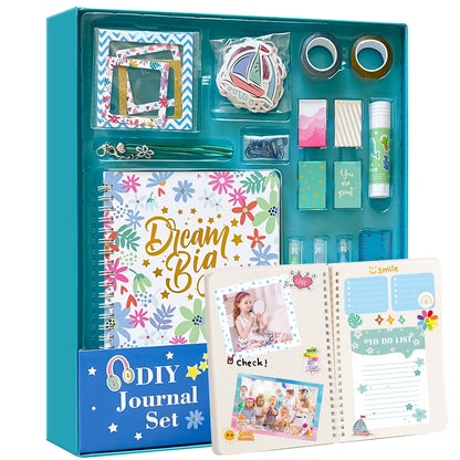 Belatt DIY Journal Kit for Girls - Birthday & Christmas Gift for Ages 8-12, Scrapbook & Diary Set for Creativity, Mindfulness & Self-Expression