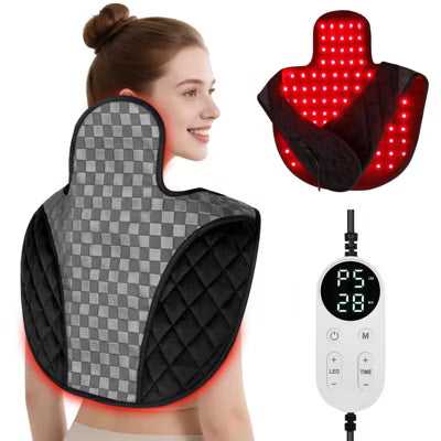 Morfone 3 in 1 Dual-Wavelength Wearable Neck Shoulder and Back Relief Red Light Therapy Device