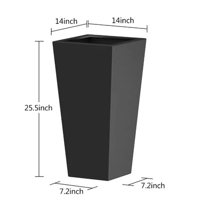 Wooakway Outdoor/Indoor/Decor/Garden Large Tall Metal Planter Pots Planter Boxes Cachepots Nursery Pots