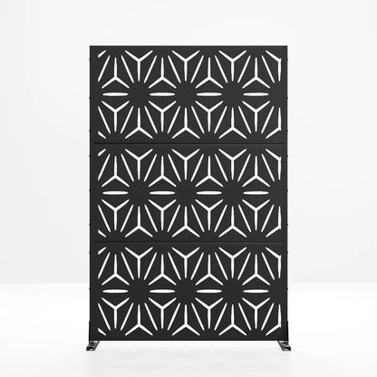 PexFix Outdoor Metal Privacy Screen Garden Fence in Stars Pattern