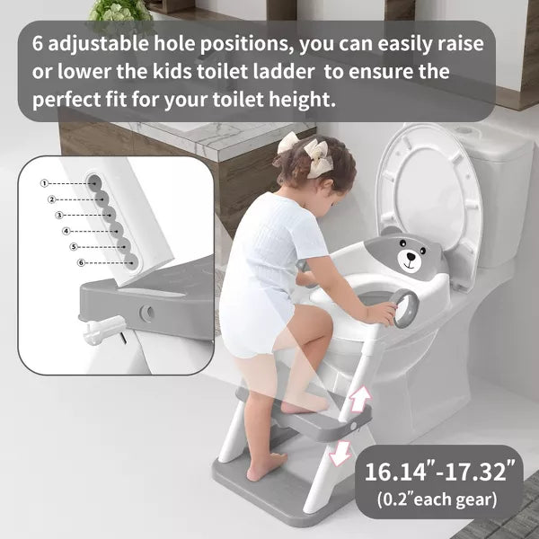 BabyBond 2 in 1 Potty Training Toilet Seat with Splash Guard Anti-Slip Pad Step Stool