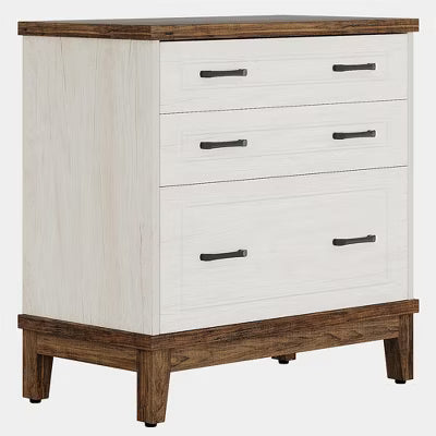 Resenkos File Cabinet, Filing Cabinet for Home Office, Lateral File Cabinet, 3-drawer Filing Cabinet For A4/letter/legal Size,Beige