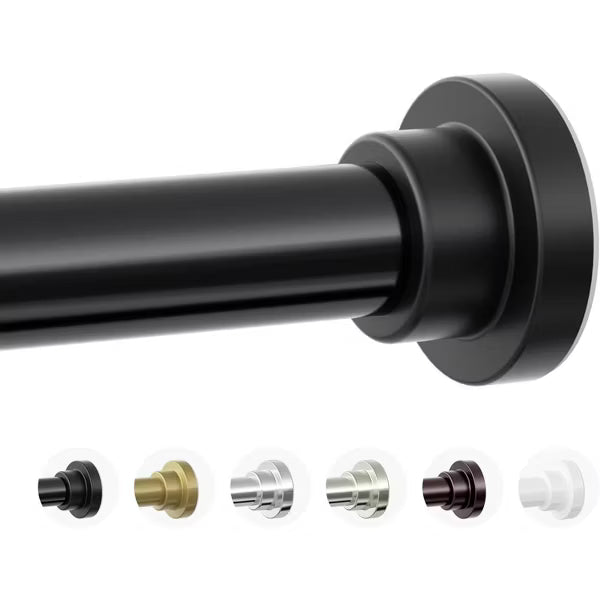 Shower Curtain Rod, 1" Non Slip Adjustable 28-74 inch No Drilling Shower Curtain Rods Spring Tension