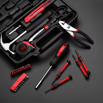 Hoey 39-Piece All-Purpose Household Tool Kit – Small Home Tool Set with Toolbox for DIY, Home, Garage and Office