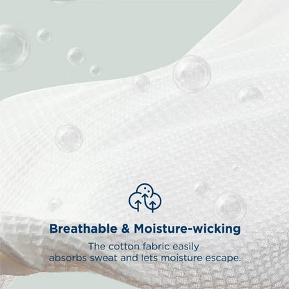 Bedsure-Waffle Weave 100% Cotton Solid Blanket For All Season, Breathable and Soft, Waffle Weave Blanket for Best Gift