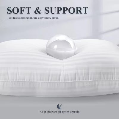 Heycuzi Bed Pillows for Sleeping with Cooling Cover, Pillows for Bed Standard Size 2-Pack