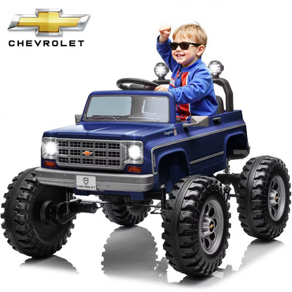 Joyracer Chevrolet 24V 4WD 2-Seater Ride On Truck for Kids, Electric Ride On Toys Cars with 7Ah Battery, Remote Control & MP3