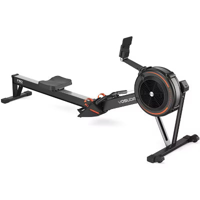 YOSUDA Air Resistance Rowing Machine – Professional Home Rower with 53.7'' Extra-Long Rail, Self-Powered Monitor & 5-Second Quick Storage