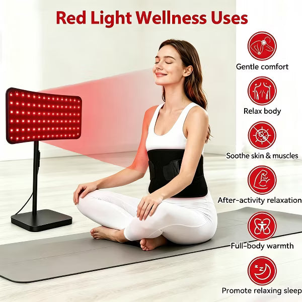 Morfone 660nm + 850nm + 940nm NIR Light Therapy Lamp with 5 brightness settings and a timer function