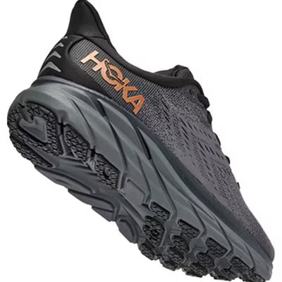 Hoka Women's Clifton 8 Running Shoes Anthracite/Copper, Size 7