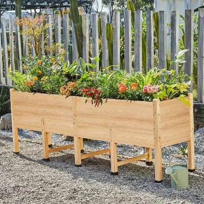AMERLIFE Raised Garden Bed - Features Legs, Drainage Holes, 16 Inch Depth