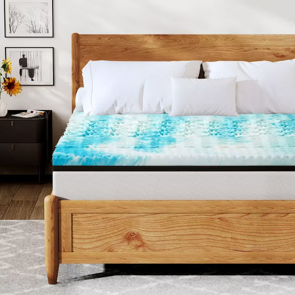 Dyonery 3-Inch Cooling Memory Foam Mattress Topper – Dual-Layer Comfort, Pressure Relief, CertiPUR-US Certified