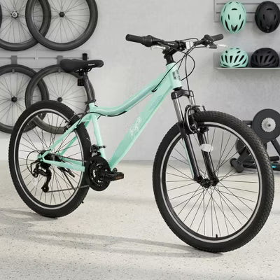 Mountain Bike 26 Inch, High-Density Carbon Steel Frame, 21 Speed, Front Suspension, Dual V-Brakes, 80% Pre-Assembled for Men Women Teens