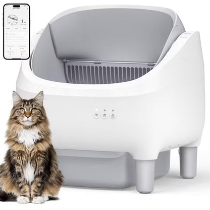 Smart Self-Cleaning Cat Litter Box with App Control And Safety Sensors