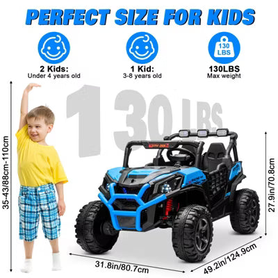 JOYRACER 24V Ride on Truck Toys w/ Remote Control, 2 Seater 400W Electric Powered Ride on w/ Dump Bed, 3 Speeds, Shovel & Bluetooth/Music