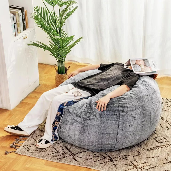 Hooseng Bean Bag Chair Large Bean Bag Chairs, with Fluffy Removable Spongefor, for Living Rooms, bedrooms, Study Rooms, and Offices